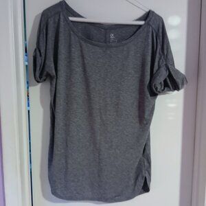 GaoFit Women's Breathe Short Sleeve Grey Top